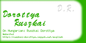 dorottya ruszkai business card